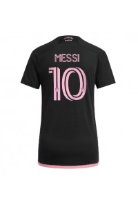 Inter Miami Lionel Messi #10 Jalkapallovaatteet Naisten Vieraspaita 2023-24 Lyhythihainen